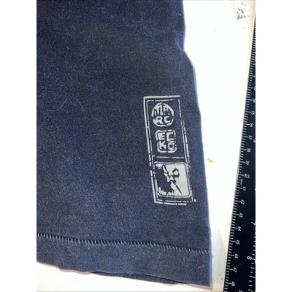 Y2K Marc Ecko cut sew Blue And Gold Foil  Witch  Skull. XXL - Picture 4 of 12
